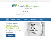 Tablet Screenshot of centerforplainlanguage.org